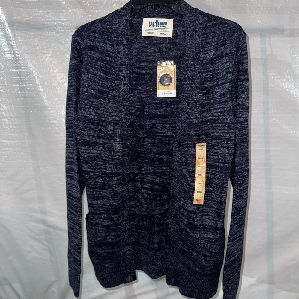 Urban Pipeline Men's Navy Cardigan Sweater